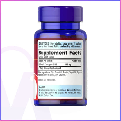 Puritan’s Pride CoQ10 100mg – 30 Softgels | Supports Heart Health & Energy