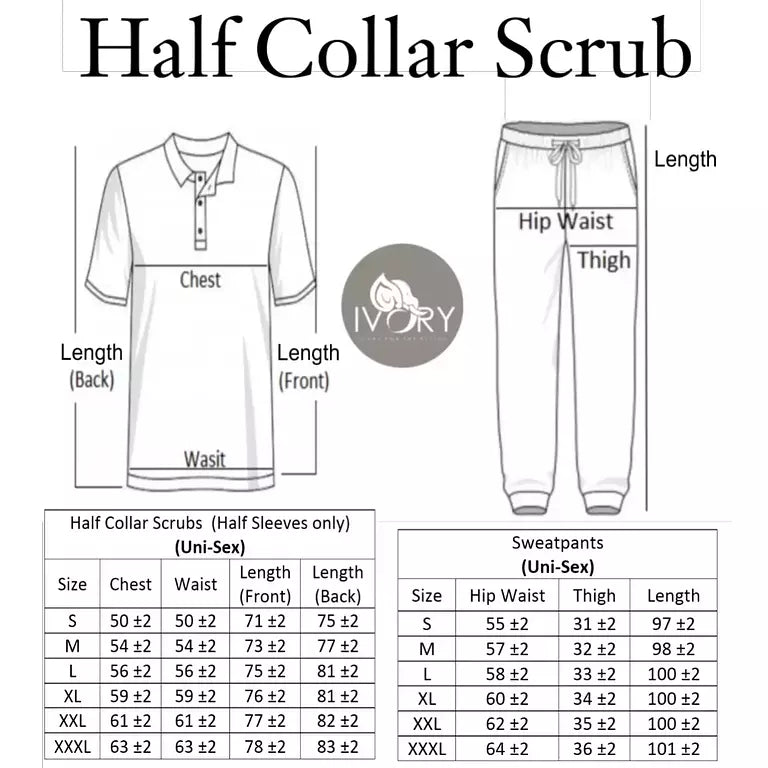 Half Collar Women's Scrub - Short Sleeve