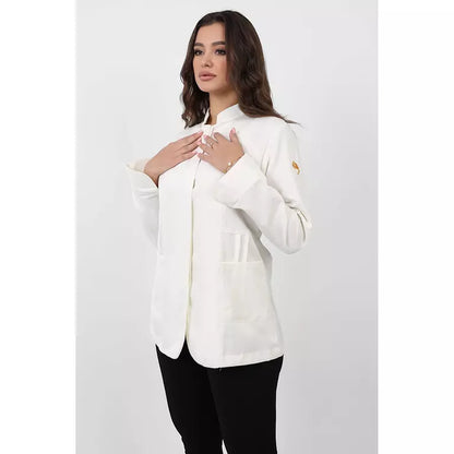 Half Collar Lab Coat - Female (Short)