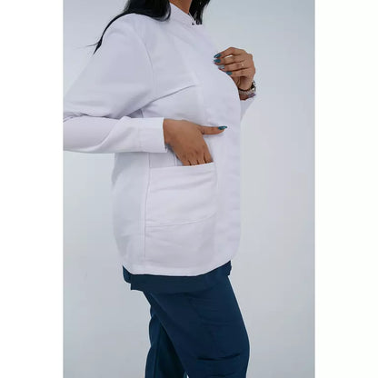 Half Collar Lab Coat - Female (Short)