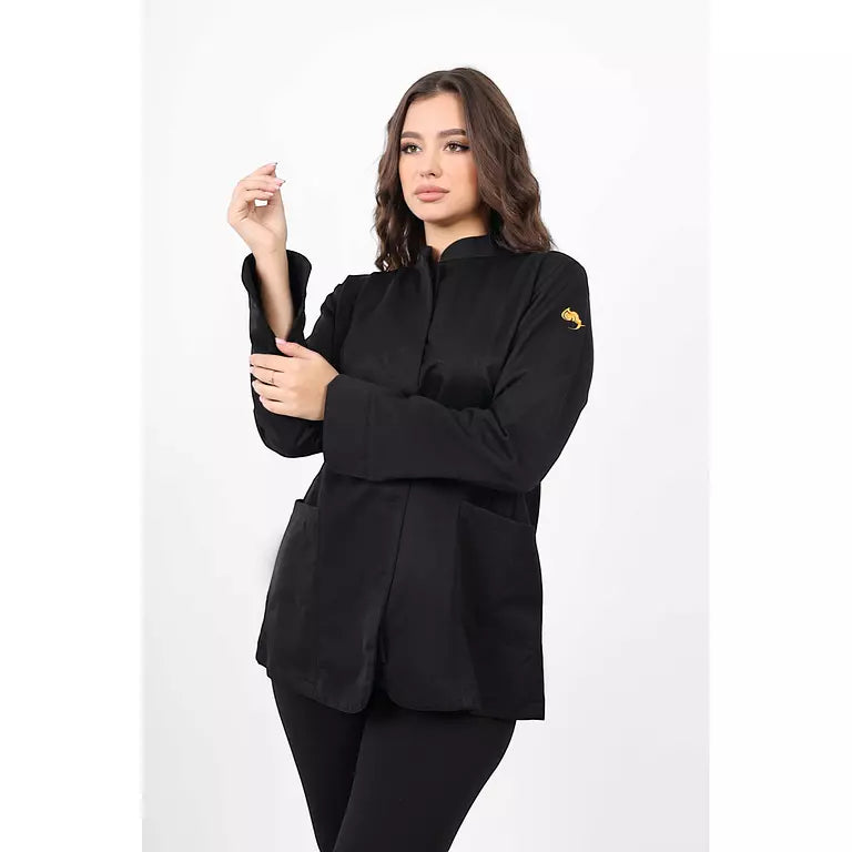 Half Collar Lab Coat - Female (Short)